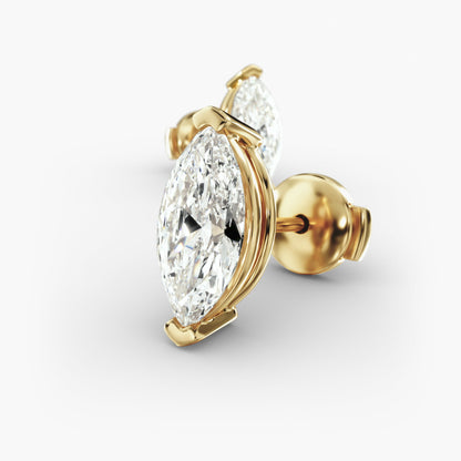 Solitaire Stud in 14KT Gold IGI Certified