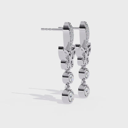 Enchanted Flutter Diamond Drop Earrings