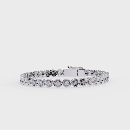 Classic Bezel-Set Diamond Tennis Bracelet