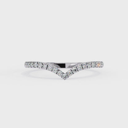 Crown Curve Diamond Ring