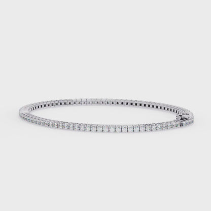Box Link Diamond Tennis Bracelet