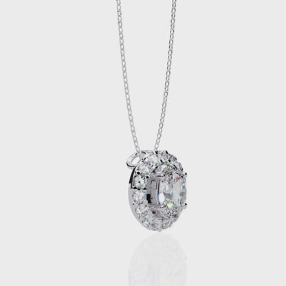 Elaris Halo Diamond Pendant