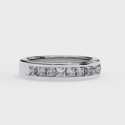 Princess Cut Channel Set Diamond Band Ring