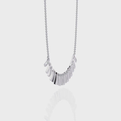 Graduated Bar Pavé Diamond Statement Necklace