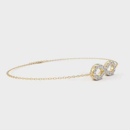 Infinity Halo Diamond Bracelet