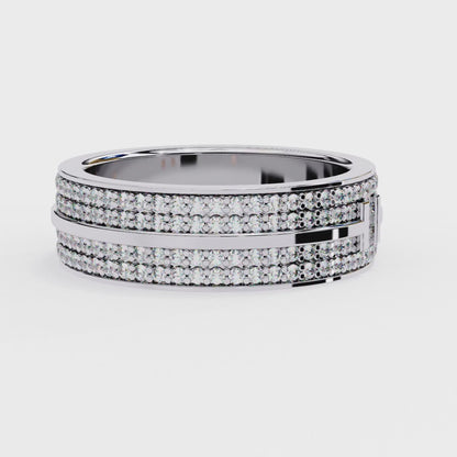 T-Bar Luxe Pavé Diamond Ring