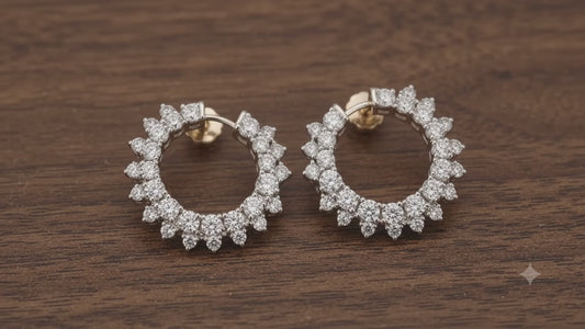 Diamond Starburst Statement Earrings