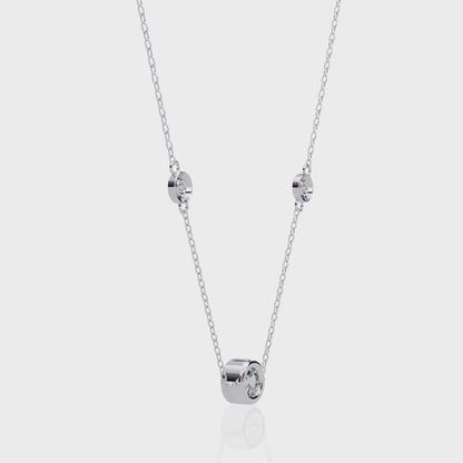 Trinity Bezel Diamond Station Pendant
