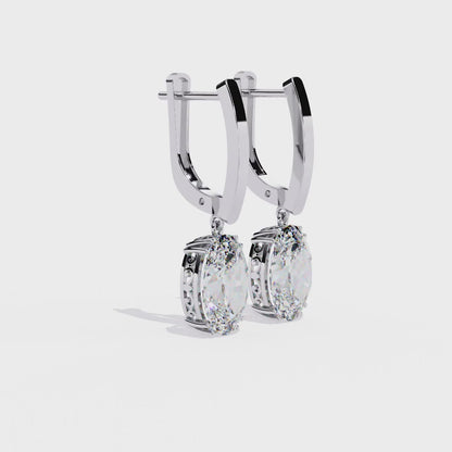Zeromakin Aurelia Oval Drop Earrings