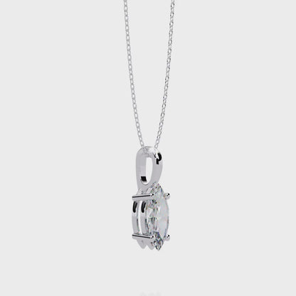 Solitaire Marquise Diamond Pendant