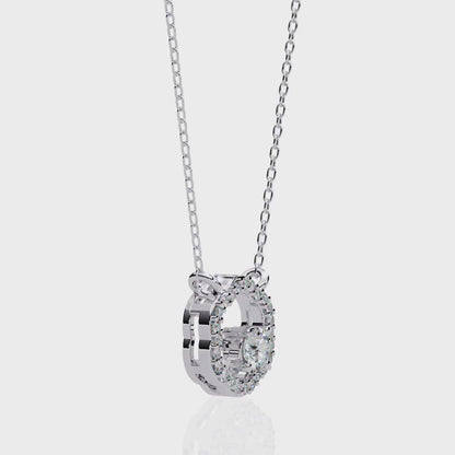 Celestia Hidden Halo Pendant