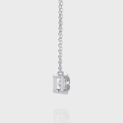 Radiant Emerald-Cut Diamond Pendant