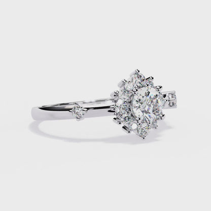 Celestial Bloom Halo Ring