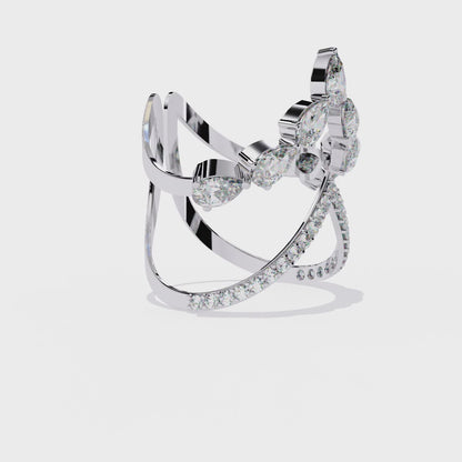 Seraphine Marquise Diamond Open Ring