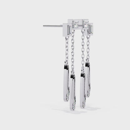 Virelle Dual Drop Diamond Earrings