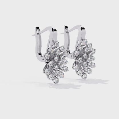 Astra Bloom Diamond Stud Earrings