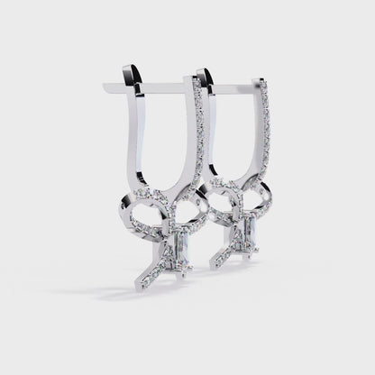 Seraphina Diamond Bow Drop Earrings