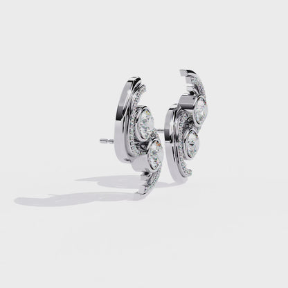 Celestial Swirl Diamond Earrings