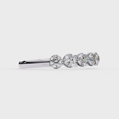 Half Eternity Round Diamond Band Ring