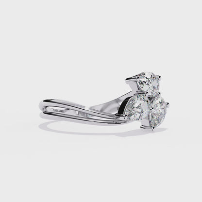 Zeromakin Elara Tria Pear Ring
