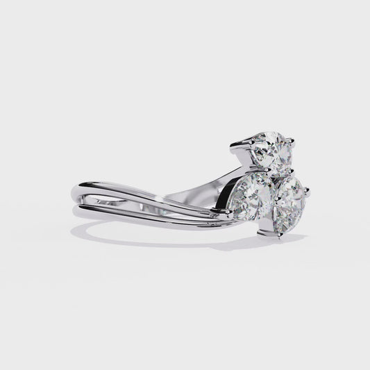 Zeromakin Elara Tria Pear Ring
