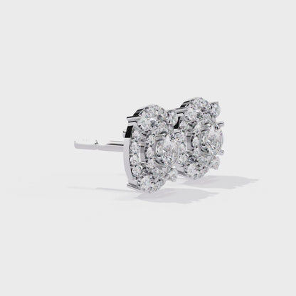 Celestia Double Halo Stud Earrings