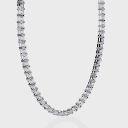 Echelon Baguette Diamond Tennis Necklace
