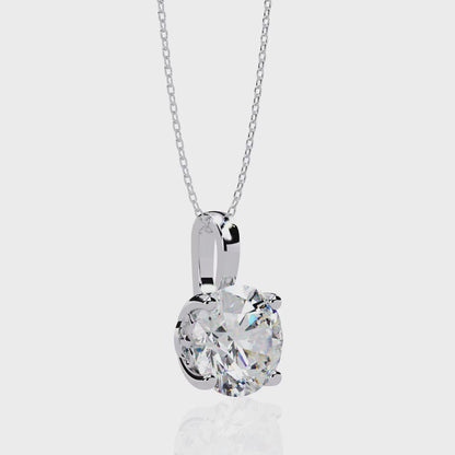Radiant Solitaire Diamond Pendant