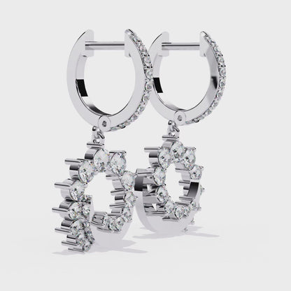 Aurielle Crescent Halo Earrings