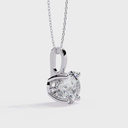 Radiant Solitaire Diamond Pendant