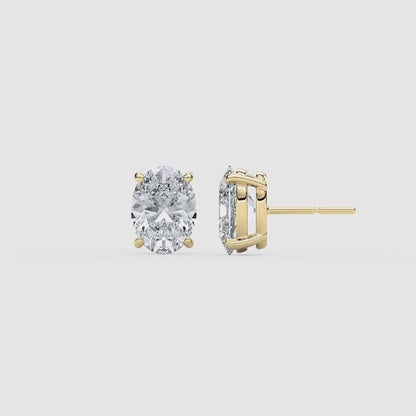 Solitaire Stud in 14KT Gold IGI Certified