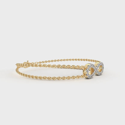 Infinity Double Chain Diamond Bracelet