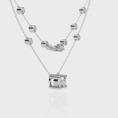 Eternal Radiance Layered Diamond Necklace
