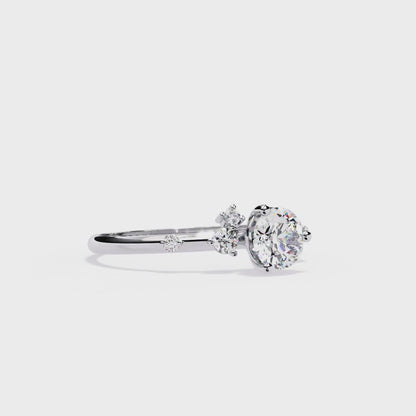 Celeste Accent Solitaire Ring