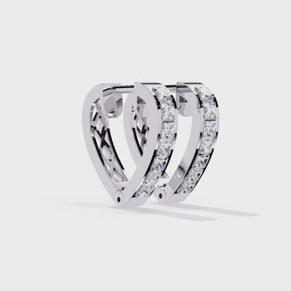 Zeromakin Amora Heart Hoop Earrings