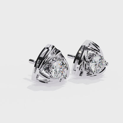 Trinity Radiant Stud Earrings
