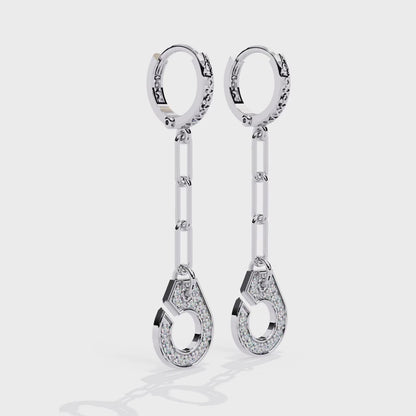 Luxe Chain Drop Hoop Earrings