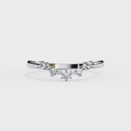 Crown Curve Diamond Ring