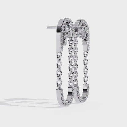 Celestia Link Drop Earrings
