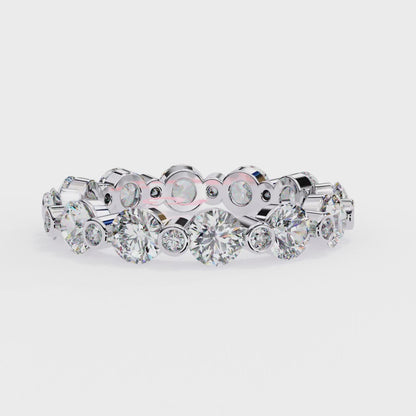 Bezel Set Round Diamond Eternity Ring