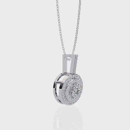 Celestia Halo Cluster Diamond Pendant