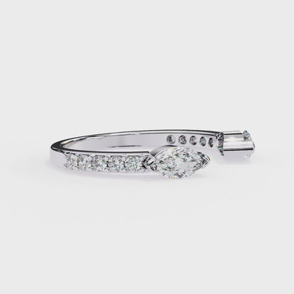 Open Twin Marquise Diamond Ring