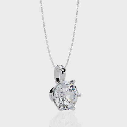Aurora Classic Solitaire Diamond Pendant