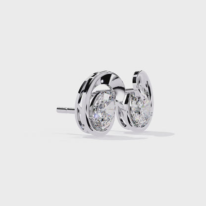 Elara Swirl Diamond Earrings