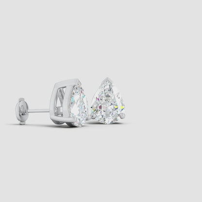 Solitaire Stud in 14KT Gold IGI Certified
