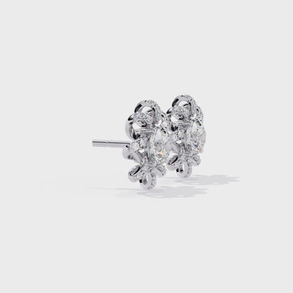 Infinity Bloom Diamond Stud Earrings