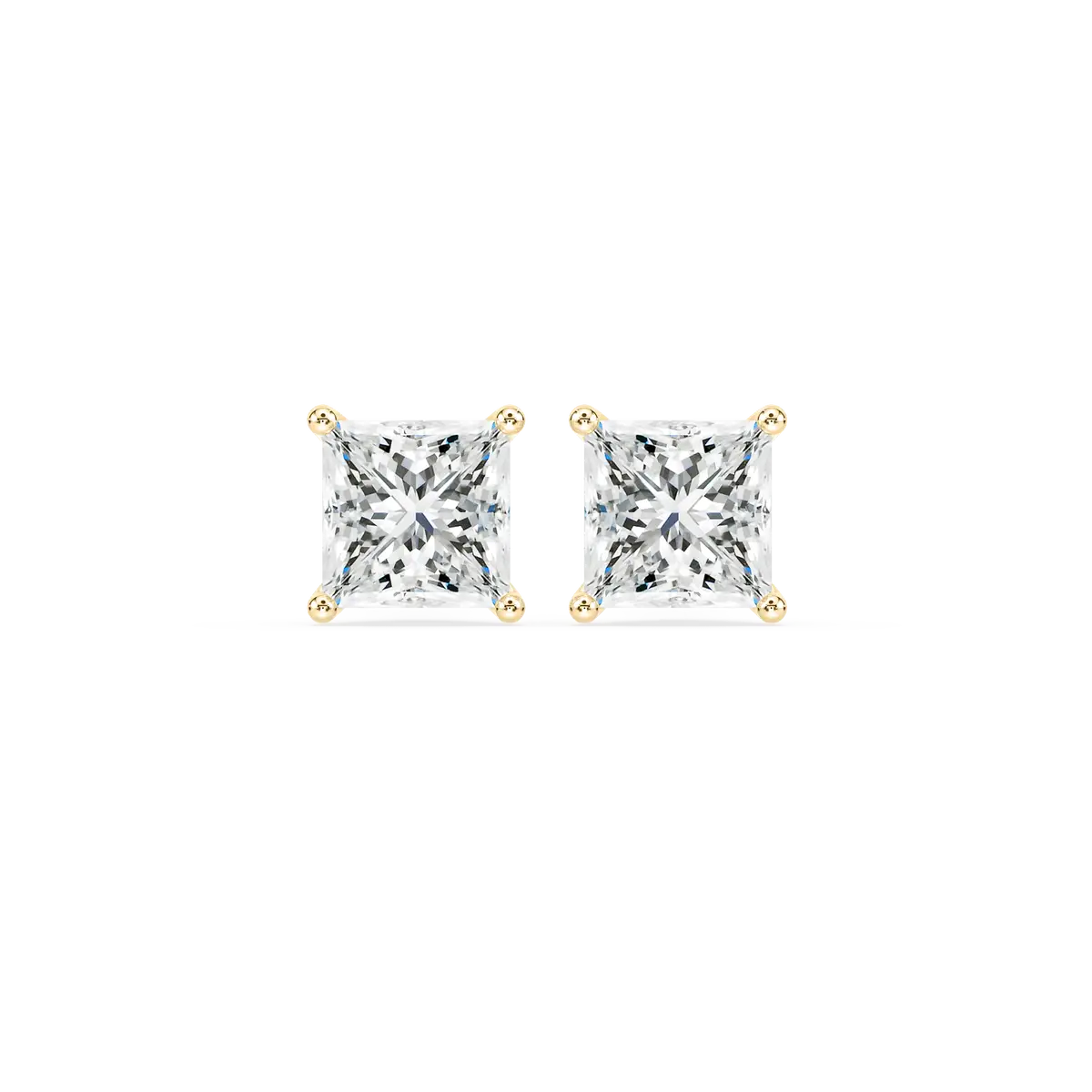 Solitaire Stud in 14KT Gold IGI Certified