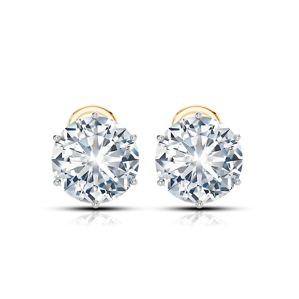 Solitaire Stud in 14KT Gold IGI Certified